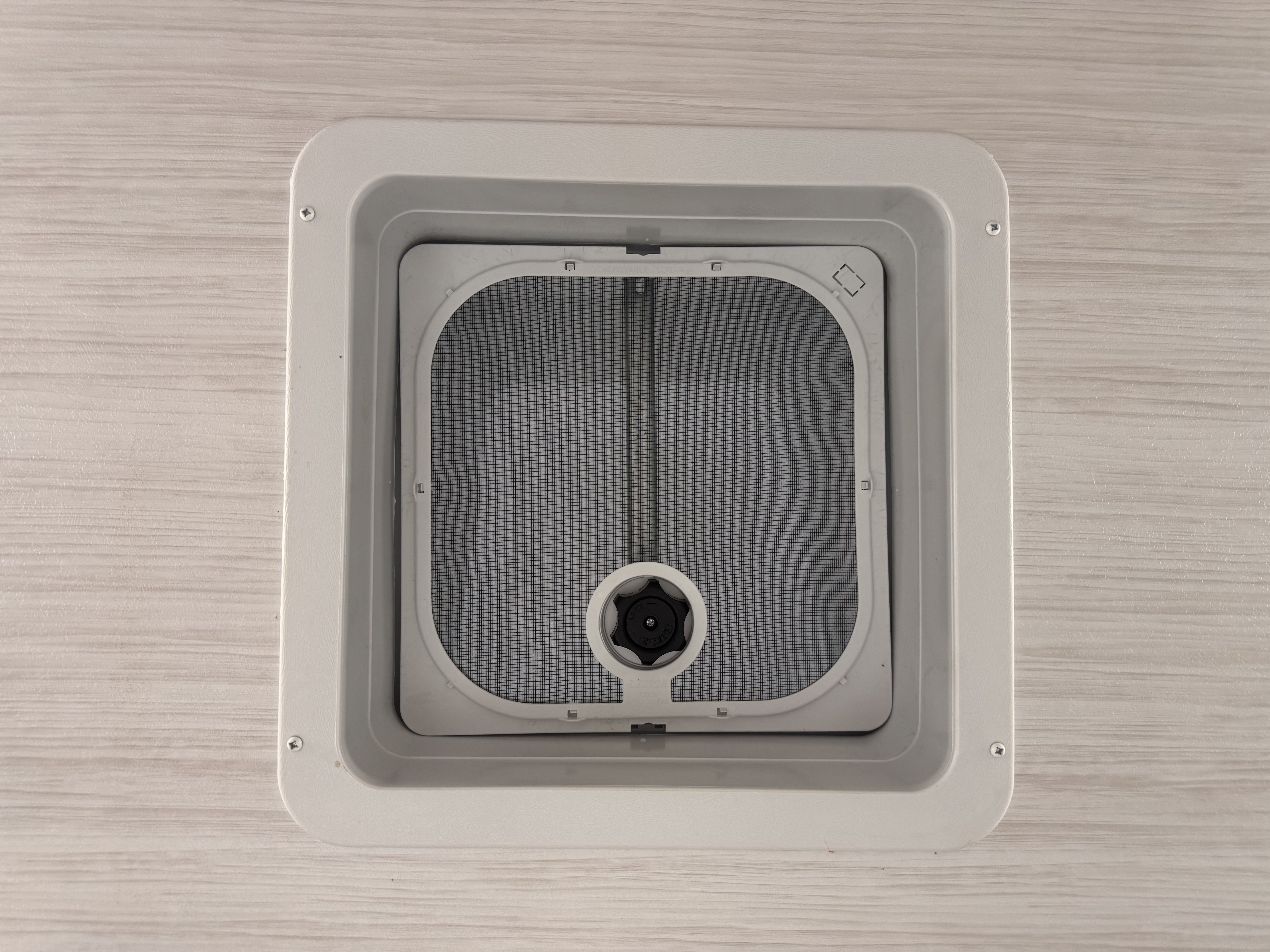 Dachluken-Innenrahmen 355 × 355 mm (14" × 14") – 152 mm Tiefe, mit Rundungen, Weiß